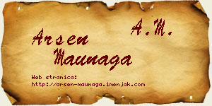 Arsen Maunaga vizit kartica